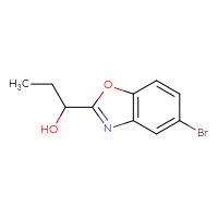 Chemical structure of 1-(5-bromo-1,3-benzoxazol-2-yl)propan-1-ol - CSSB21246427202