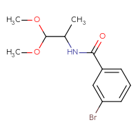 Chemical structure of 3-bromo-N-(1,1-dimethoxypropan-2-yl)benzamide - CSSB00005858778