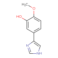 Chemical structure of 5-(1H-imidazol-4-yl)-2-methoxyphenol - CSSB00021309038
