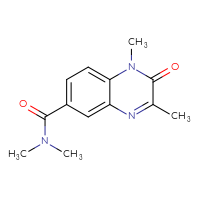 Chemical structure of N,N,1,3-tetramethyl-2-oxo-1,2-dihydroquinoxaline-6-carboxamide - CSSB01432919736