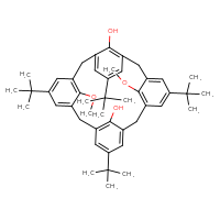 Chemical structure of 5,11,17,23-tetra-tert-butyl-26,28-dimethoxypentacyclo[19.3.1.1³,⁷.1⁹,¹³.1¹⁵,¹⁹]octacosa-1(25),3,5,7(28),9,11,13(27),15,17,19(26),21,23-dodecaene-25,27-diol - CSSB00121577619