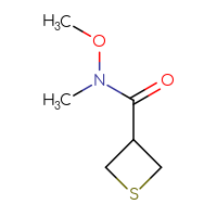 Chemical structure of N-methoxy-N-methylthietane-3-carboxamide - CSSB00024873212