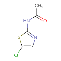 Chemical structure of N-(5-chloro-1,3-thiazol-2-yl)acetamide - CSSB00000036173