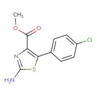 Chemical structure of methyl 2-amino-5-(4-chlorophenyl)-1,3-thiazole-4-carboxylate - CSSB00006007677