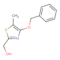 Chemical structure of [4-(benzyloxy)-5-methyl-1,3-thiazol-2-yl]methanol - CSSB00025782329