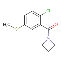 Chemical structure of 1-[2-chloro-5-(methylsulfanyl)benzoyl]azetidine - CSSB00071559077