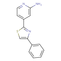 Chemical structure of 4-(4-phenyl-1,3-thiazol-2-yl)pyridin-2-amine - CSSB09886387946