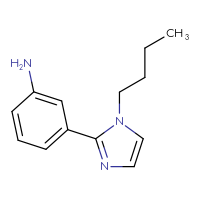 Chemical structure of 3-(1-butyl-1H-imidazol-2-yl)aniline - CSSB00000374398