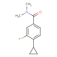 Chemical structure of 4-cyclopropyl-3-fluoro-N,N-dimethylbenzamide - CSSB07036305649