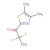 Chemical structure of 1-(4,5-dimethyl-1,3-thiazol-2-yl)-2,2-difluoropropan-1-one - CSSB00117761436