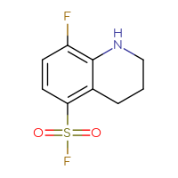 Chemical structure of 8-fluoro-1,2,3,4-tetrahydroquinoline-5-sulfonyl fluoride - CSSB20269946499
