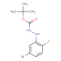 Chemical structure of N'-(5-bromo-2-fluorophenyl)(tert-butoxy)carbohydrazide - CSSB21331812854