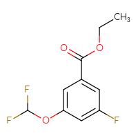 Chemical structure of ethyl 3-(difluoromethoxy)-5-fluorobenzoate - CSSB00010149378