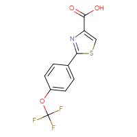 Chemical structure of 2-[4-(trifluoromethoxy)phenyl]-1,3-thiazole-4-carboxylic acid - CSSB00000535445