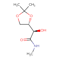 Chemical structure of (2R)-2-[(4S)-2,2-dimethyl-1,3-dioxolan-4-yl]-2-hydroxy-N-methylacetamide - CSSB02283620448