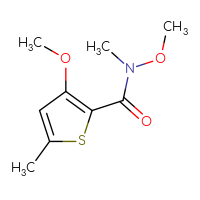Chemical structure of N,3-dimethoxy-N,5-dimethylthiophene-2-carboxamide - CSSB01991407671