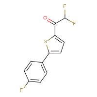 Chemical structure of 2,2-difluoro-1-[5-(4-fluorophenyl)thiophen-2-yl]ethan-1-one - CSSB02153344659