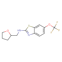Chemical structure of N-[(oxolan-2-yl)methyl]-6-(trifluoromethoxy)-1,3-benzothiazol-2-amine - CSSB00025751863