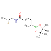 Chemical structure of N-[(2R)-2-fluoropropyl]-4-(4,4,5,5-tetramethyl-1,3,2-dioxaborolan-2-yl)benzamide - CSSB06755903470