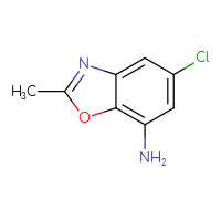 Chemical structure of 5-chloro-2-methyl-1,3-benzoxazol-7-amine - CSSB00009870616