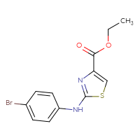 Chemical structure of ethyl 2-[(4-bromophenyl)amino]-1,3-thiazole-4-carboxylate - CSSB00001552637