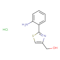 Chemical structure of [2-(2-aminophenyl)-1,3-thiazol-4-yl]methanol hydrochloride - CSSB00025704066