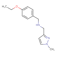 Chemical structure of [(4-ethoxyphenyl)methyl][(1-methyl-1H-pyrazol-3-yl)methyl]amine - CSSB00008055531