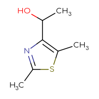 Chemical structure of 1-(2,5-dimethyl-1,3-thiazol-4-yl)ethan-1-ol - CSSB00000246536