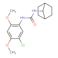 Chemical structure of 3-{bicyclo[2.2.1]heptan-7-yl}-1-(5-chloro-2,4-dimethoxyphenyl)urea - CSSB15579908067