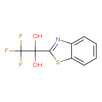 Chemical structure of 1-(1,3-benzothiazol-2-yl)-2,2,2-trifluoroethane-1,1-diol - CSSB00000044595