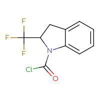 Chemical structure of 2-(trifluoromethyl)-2,3-dihydro-1H-indole-1-carbonyl chloride - CSSB14992515522