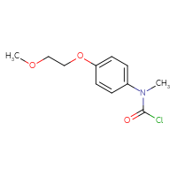 Chemical structure of N-[4-(2-methoxyethoxy)phenyl]-N-methylcarbamoyl chloride - CSSB15011009178