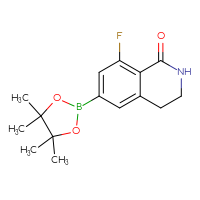 Chemical structure of 8-fluoro-6-(4,4,5,5-tetramethyl-1,3,2-dioxaborolan-2-yl)-1,2,3,4-tetrahydroisoquinolin-1-one - CSSB14922094289