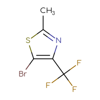 Chemical structure of 5-bromo-2-methyl-4-(trifluoromethyl)-1,3-thiazole - CSSB00021606726