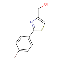 Chemical structure of [2-(4-bromophenyl)-1,3-thiazol-4-yl]methanol - CSSB00012306572