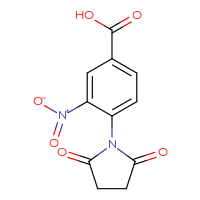 Chemical structure of 4-(2,5-dioxopyrrolidin-1-yl)-3-nitrobenzoic acid - CSSB00000624350
