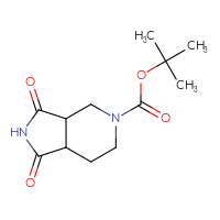 Chemical structure of tert-butyl 1,3-dioxo-octahydro-1H-pyrrolo[3,4-c]pyridine-5-carboxylate - CSSB00010259340