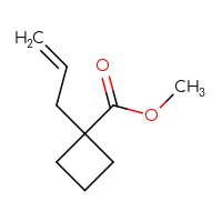 Chemical structure of methyl 1-(prop-2-en-1-yl)cyclobutane-1-carboxylate - CSSB00103285762