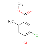 Chemical structure of methyl 5-chloro-4-hydroxy-2-methylbenzoate - CSSB00021008226