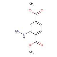 Chemical structure of 1,4-dimethyl 2-hydrazinylbenzene-1,4-dicarboxylate - CSSB00010230481
