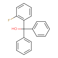 Chemical structure of (2-fluorophenyl)diphenylmethanol - CSSB20621780093
