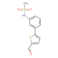 Chemical structure of N-[3-(5-formylthiophen-2-yl)phenyl]methanesulfonamide - CSSB00993205964