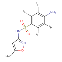 Chemical structure of 4-amino-N-(5-methyl-1,2-oxazol-3-yl)(²H₄)benzene-1-sulfonamide - CSSB00159257831