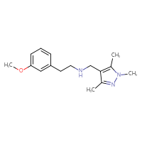 Chemical structure of [2-(3-methoxyphenyl)ethyl][(1,3,5-trimethyl-1H-pyrazol-4-yl)methyl]amine - CSSB00015199273