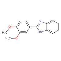 Chemical structure of 2-(3,4-dimethoxyphenyl)-1H-1,3-benzodiazole - CSSB00015200566