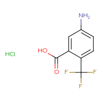 Chemical structure of 5-amino-2-(trifluoromethyl)benzoic acid hydrochloride - CSSB00000748825