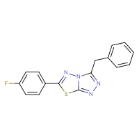 Chemical structure of 3-benzyl-6-(4-fluorophenyl)-[1,2,4]triazolo[3,4-b][1,3,4]thiadiazole - CSSB00121633430