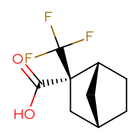 Chemical structure of (1R,2R,4S)-2-(trifluoromethyl)bicyclo[2.2.1]heptane-2-carboxylic acid - CSSB20621799570