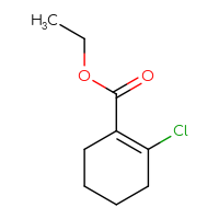Chemical structure of ethyl 2-chlorocyclohex-1-ene-1-carboxylate - CSSB00015247385