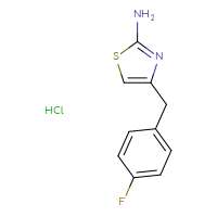 Chemical structure of 4-[(4-fluorophenyl)methyl]-1,3-thiazol-2-amine hydrochloride - CSSB03436538829